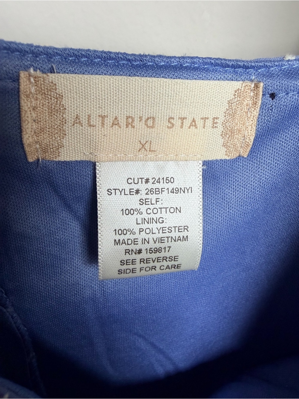 Altar’d State Embroidered Floral Mini Sundress Blue | XL - Picture 4 of 8
